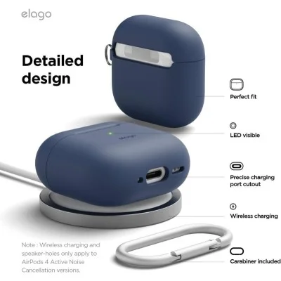 Elago Airpods 4 Silicone Hang Case - Blue
